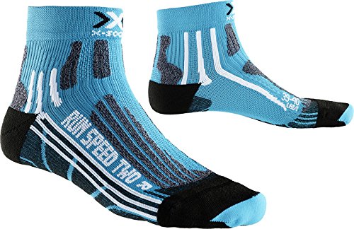 X-Socks Damen Laufstrumpf RUN SPEED TWO, Turquoise/Black, 35/36, X020436 von X-Bionic