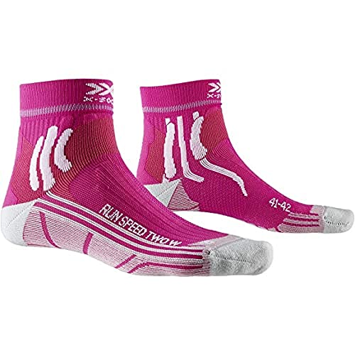 X-Socks Damen Run Speed Two Socks, Flamingo Pink/Pearl Grey, 41-42 EU von X-Socks