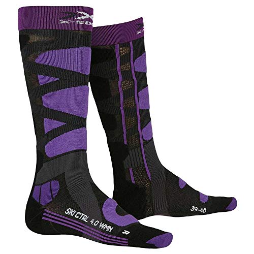 X-Socks X-Bionic X-Bionic Damen Control 4.0 Socken, Charcoal Melange/Purple, 36 EU X-Bionic X-Bionic Damen Control 4.0 Socken, Charcoal Melange/Purple, 36 EU von X-Socks
