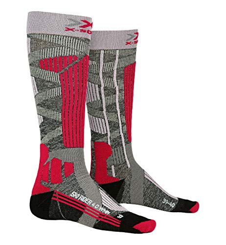 X-Socks X-Bionic Ski Rider Socks G233 Stone Grey Melange/Pink 42 von X-Socks