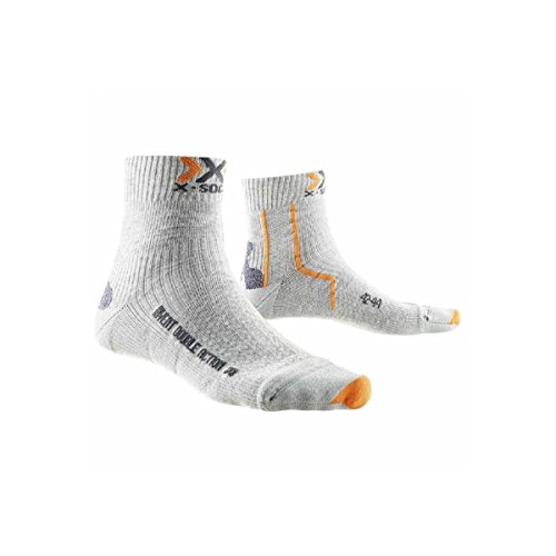 X-Socks Double Invent Low Wandersocken Herren, Herren, Double Invent low, Grau / Orange, 45-47 EU von X-Socks