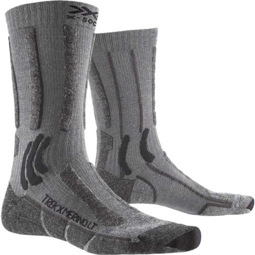 X-Socks Erwachsene Trek X Merino Light Socks trekkingsocken wandersocken Herren Damen Strümpfe, Grey Multi Melange/Grey Melange, 45/47 von X-Socks