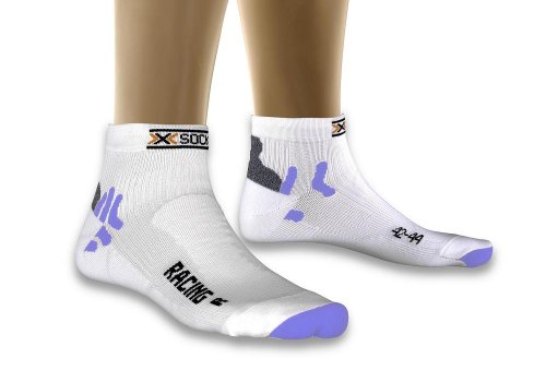 X-Socks Funktionssocken Bike Racing Lady Socken, White/Light Blue, 35/36 von X-Socks