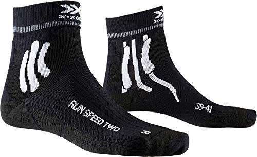 X-Socks Unisex Run Speed Two Laufsocken - Schwarz, Dunkelgrau Socken, schwarz, 45-47 EU von X-Socks