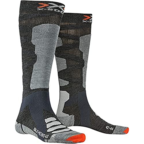 X-Bionic Ski Silk 4.0 Socken, G038 Anthracite Melange/Grey Melange, 42-44 von X-Bionic