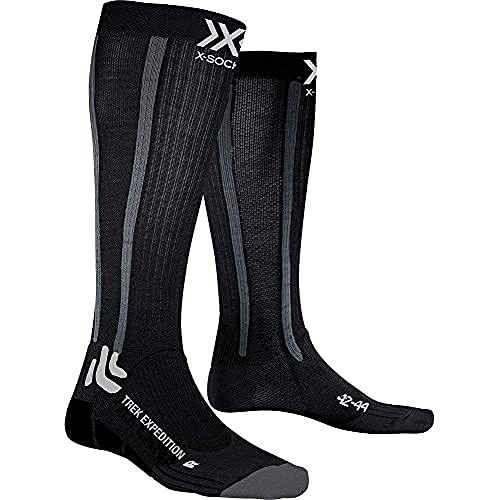 X-Socks X-Bionic Unisex Trek Expedition Socken, B010 Opal Black/Dolomite Grey Melange, 41 EU von X-Socks