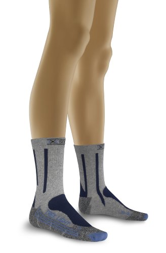 X-Socks Trekking Light Lady + 12- fach Schutz, grey/blue, Gr. 3 (39-40) von X-Socks