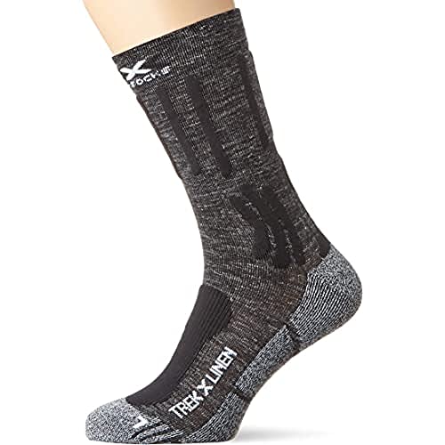 X-Socks Unisex Trek X Linen Socks, Dolomite Grey Melange/Opal Black, 42 EU von X-Socks