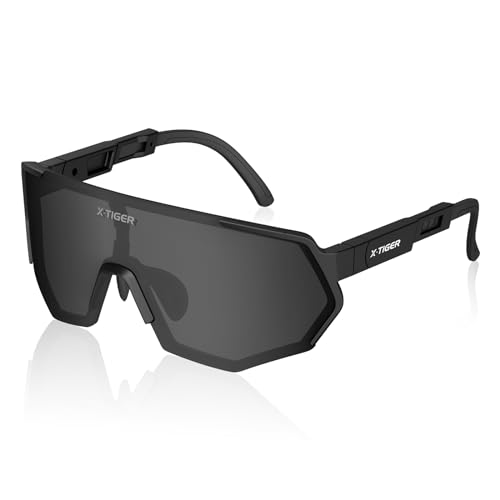 X-TIGER Fahrradbrille Sonnenbrille Herren und Damen Polarisierte Schnelle Brille Rave UV 400 Sportbrille zum Radfahren, Laufen, Klettern von X-TIGER