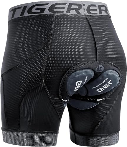 X-TIGER Herren Radunterhose Fahrradhosen mit 5D Sitzpolster Fahrrad MTB Unterwäsche Pro Bike Boxer Größe Kurze Hosen von X-TIGER