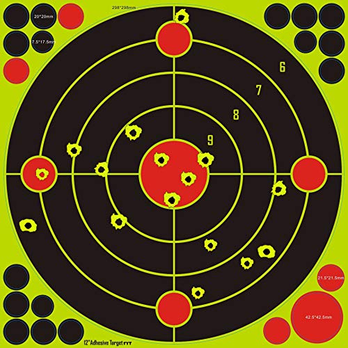 30,5cm / 12 Zoll Splatter Targets/Schüsse platzen hellgelb/Einschusserkennung auf Langer Distanz (10) von X-Targets