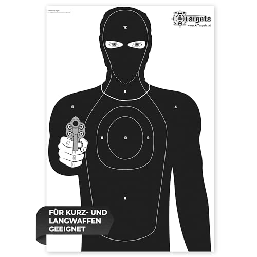Große Zielscheiben *Criminal Target* / 50x70 cm/Papier 120g/m² (40 Stück) von X-Targets