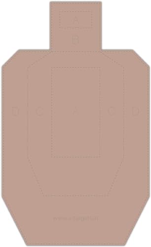 USPSA/IPSC Metric Wettkampfscheibe/Wellpappe Braun/Weiß/Format 46 x 76 cm (Metric Cardboard) (40 Stück) von X-Targets