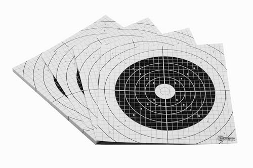 Zielscheiben *ASL Target* | 26x26 cm | Karton 250g/m² | Ideal zum Einschießen für den Sportschützen | 1cm Raster mit Präzisionspiegel kombiniert (250 Stück) von X-Targets