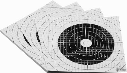 Zielscheiben *ASL Target* | 26x26 cm | Karton 250g/m² | Ideal zum Einschießen für den Sportschützen | 1cm Raster mit Präzisionspiegel kombiniert (500 Stück) von X-Targets