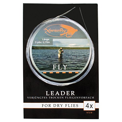 X-Version Fly Fly Leader, Verjüngtes Vorfach, Gr.4X, 0,18-0,46 mm von X-Version Fly
