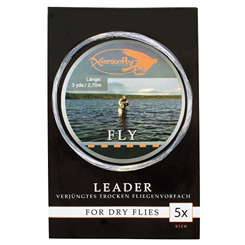 X-Version Fly Fly Leader, Verjüngtes Vorfach, Gr.5X, 0,16-0,42 mm von X-Version Fly