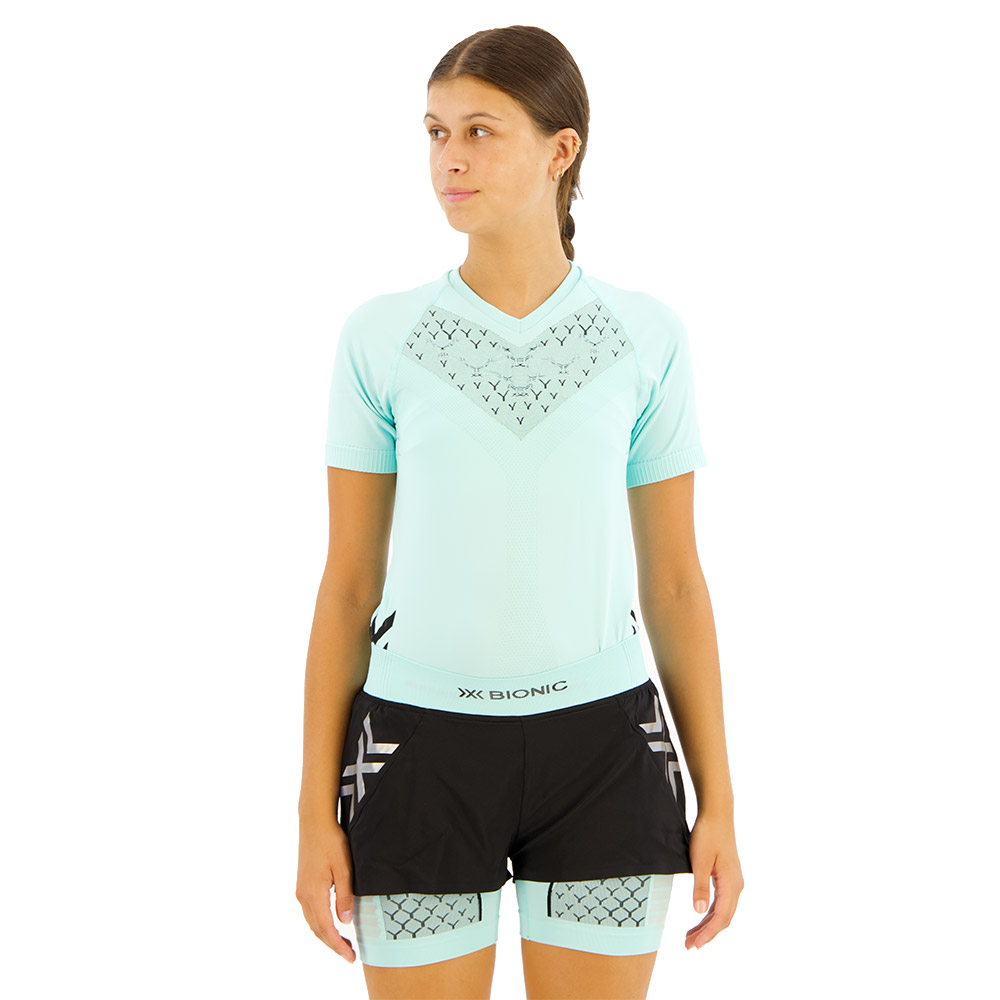 X-bionic Twyce Run Short Sleeve T-shirt Blau XS Frau von X-bionic