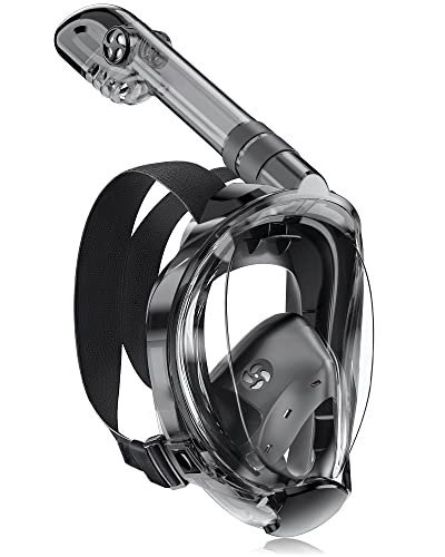 X99 Schnorchelmaske Vollmaske,180-Grad-Sicht Anti-Fog Tauchmaske mit Sportkameras Kompatible, Taucherbrille für Erwachsene von X99
