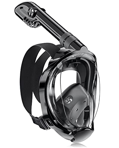 X99 Schnorchelmaske Vollmaske,180-Grad-Sicht Anti-Fog Tauchermasken mit Sportkameras Kompatible, Taucherbrille für Erwachsene von X99