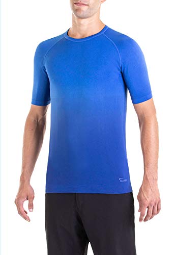 XAED Fitness T Shirt Herren Seamless, Blau, XL von XAED