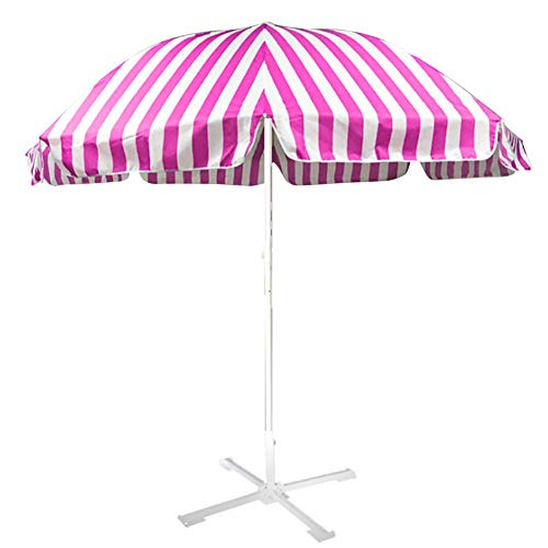 XANAYXWJ 2,4 m/7,9 ft Sonnenschutz Gartenüberdachung: Stilvoller Outdoor-Sonnenschirm aus Polyester und Stahl - Wasserdicht und schützend - Ideal für Strand, Pool, Terrasse - Hübsche rosa Farbe von XANAYXWJ