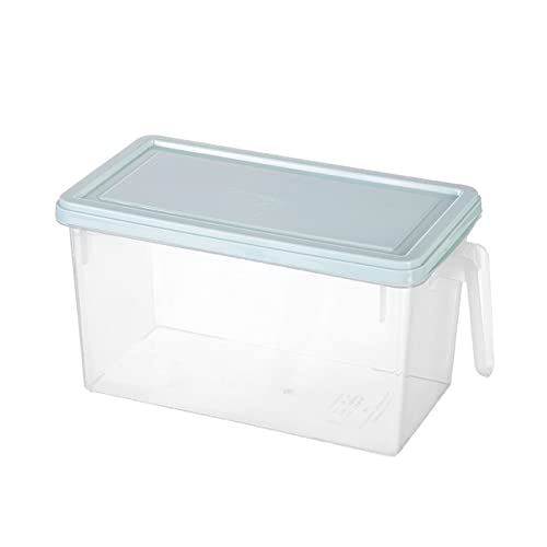 XANAYXWJ 3 Stück Kühlschrank-Aufbewahrungsbox, Lebensmittel-Frischhaltebehälter, stapelbare Organizer-Behälter mit Griff für Küche, Kühlschrank-Organizer, exquisit (Farbe: transparent, 3 Stück) von XANAYXWJ