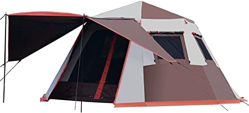 XANAYXWJ Automatik-Campingzelt für 4-6 Personen mit Veranda - Einfacher Aufbau, langlebig, Wasser- und Winddicht - für alle Jahreszeiten - inkl. Abnehmbarer Hülle von XANAYXWJ