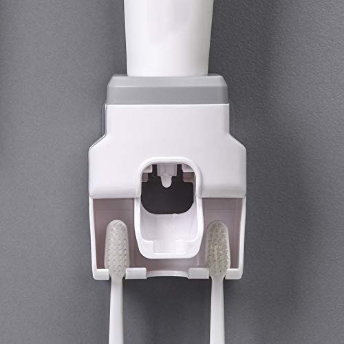 XANAYXWJ Automatischer Zahnpastaspender zur Wandmontage, Badezimmer-Zubehör-Set, Zahnpasta-Quetscher, Spender-Werkzeug, Badezimmer-Zahnbürstenhalter von XANAYXWJ