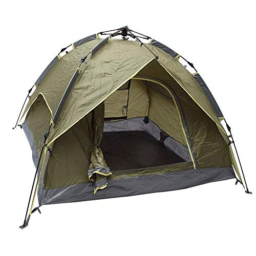 XANAYXWJ Automatisches Pop-Up Winddichtes Campingzelt für 3-4 Personen: doppellagig, wasserdicht, UV-geschützt von XANAYXWJ