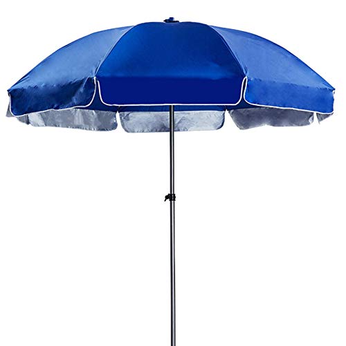 XANAYXWJ Blauer Sonnenschutz für den Außenbereich mit doppelten Schirmrippen und zweilagigem Tuch - perfekt für Gärten, Balkone, Innenhöfe und das Meer (2,4 m) von XANAYXWJ