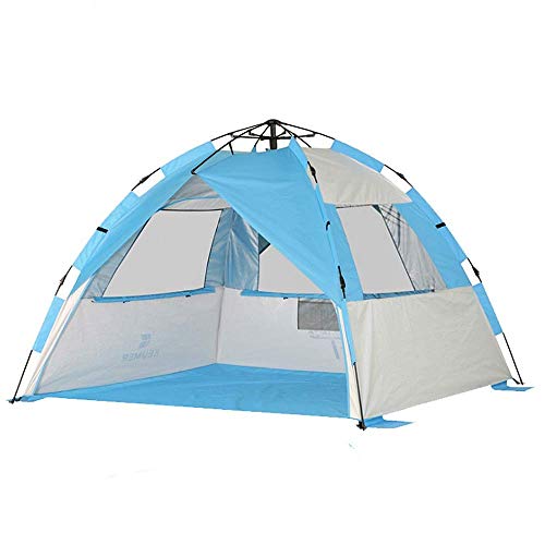 XANAYXWJ Blaues ultraleichtes Familienzelt mit einfacher Installation - Tragbares Vorzelt für 3-4 Personen Outdoor-Camping von XANAYXWJ