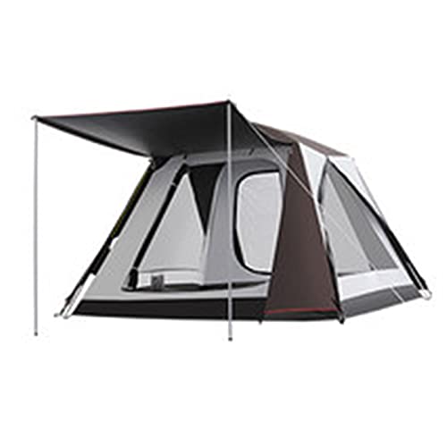 XANAYXWJ Campingzelte, tragbar, mit Tragetasche, wasserdicht, für 3–4 Personen, sofort aufbaubares Pop-Up-Zelt mit oberem Regenschutz, UV-Schutz für Camping, Wandern, Bergsteigen von XANAYXWJ