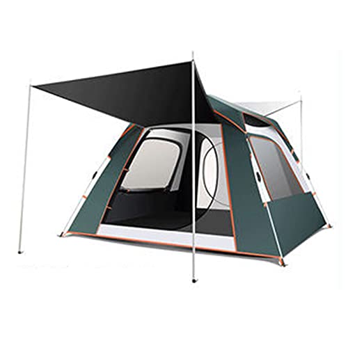XANAYXWJ Campingzelte, tragbar, mit Tragetasche, wasserdicht, für 5–6 Personen, sofort aufbaubares Pop-Up-Zelt mit UV-Schutz Oben für Camping, Wandern, Bergsteigen (Farbe: Blau) (grün) von XANAYXWJ