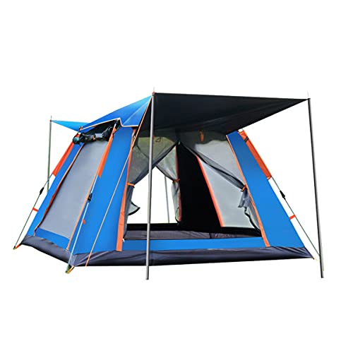 XANAYXWJ Familien-Campingzelt für 4–5 Personen mit 360°-Panoramablick, 100% wasserdichtes Pop-Up-Zelt für den Außenbereich, Schnellaufbau-System, schnelles Aufstellen, faltbares Festivalzelt mit von XANAYXWJ