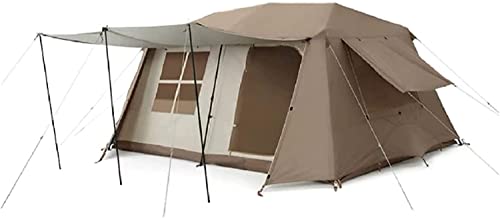 XANAYXWJ Hexagon Campingzelt mit eingebauten LED-Leuchten | Geräumiges tragbares Zelt für Familien | Helles und beleuchtetes Pop-up-Zelt | Platz für 5-8 Personen von XANAYXWJ