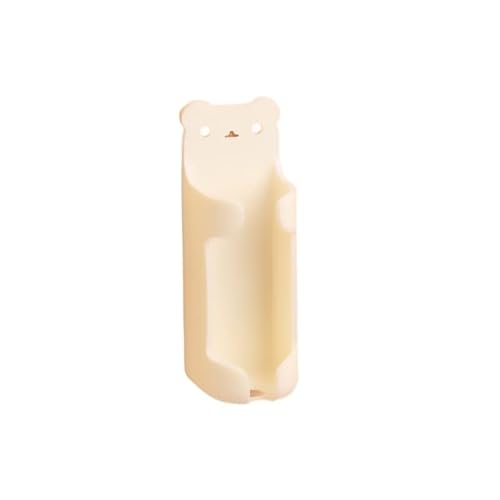 XANAYXWJ Kompakter Zahnbürstenhalter für Badezimmer, wandmontierter elektrischer Zahnbürstenhalter mit niedlichem Bären-Motiv, automatischer Zoom-Clip, Zahnbürsten-Aufbewahrungsregal, 2 Stück/Packung von XANAYXWJ