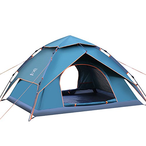 XANAYXWJ Robustes Familien-Campingzelt für 3-4 Personen: Pop-up, Ultraleicht, wasserdicht und einfach aufzubauen - perfekt für Outdoor-Abenteuer, Reisen und Sonnenschutz! von XANAYXWJ