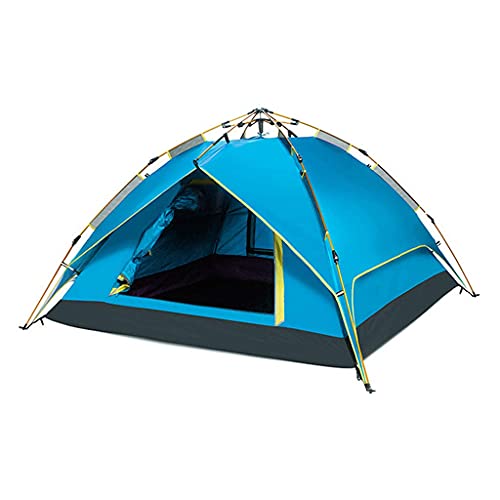 XANAYXWJ Tragbares wasserdichtes Campingzelt: automatisch, ideal für Wanderungen und Outdoor-Aktivitäten, Platz für 2-4 Personen von XANAYXWJ