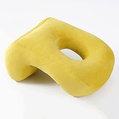 XANAYXWJ Travel Comfort Pillow - Stützendes Nackenkissen für Büro, Flug und Sommerschlaf - Gelbes Memory-Foam-Bubble-Kissen von XANAYXWJ