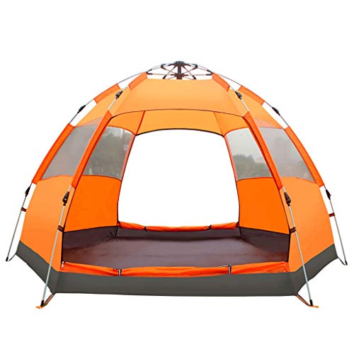 XANAYXWJ Zelt 3-4/4-6 Personen Sechseckiges mongolisches Zelt Regenfeste, atmungsaktive Doppelschicht-Campingzelte für Outdoor-Camping-Jurt von XANAYXWJ