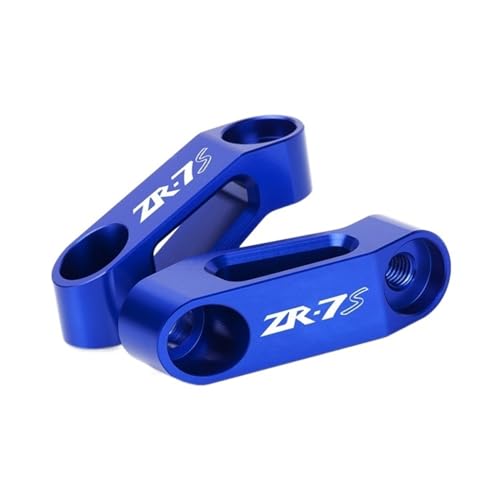 XBMTN Motorrad Rückspiegel Verlängerung Riser Adapter Halterung Für Kawasaki ZR 7S ZR750 ZRX ZZR(Farbe:ZR-7S Blue) von XBMTN