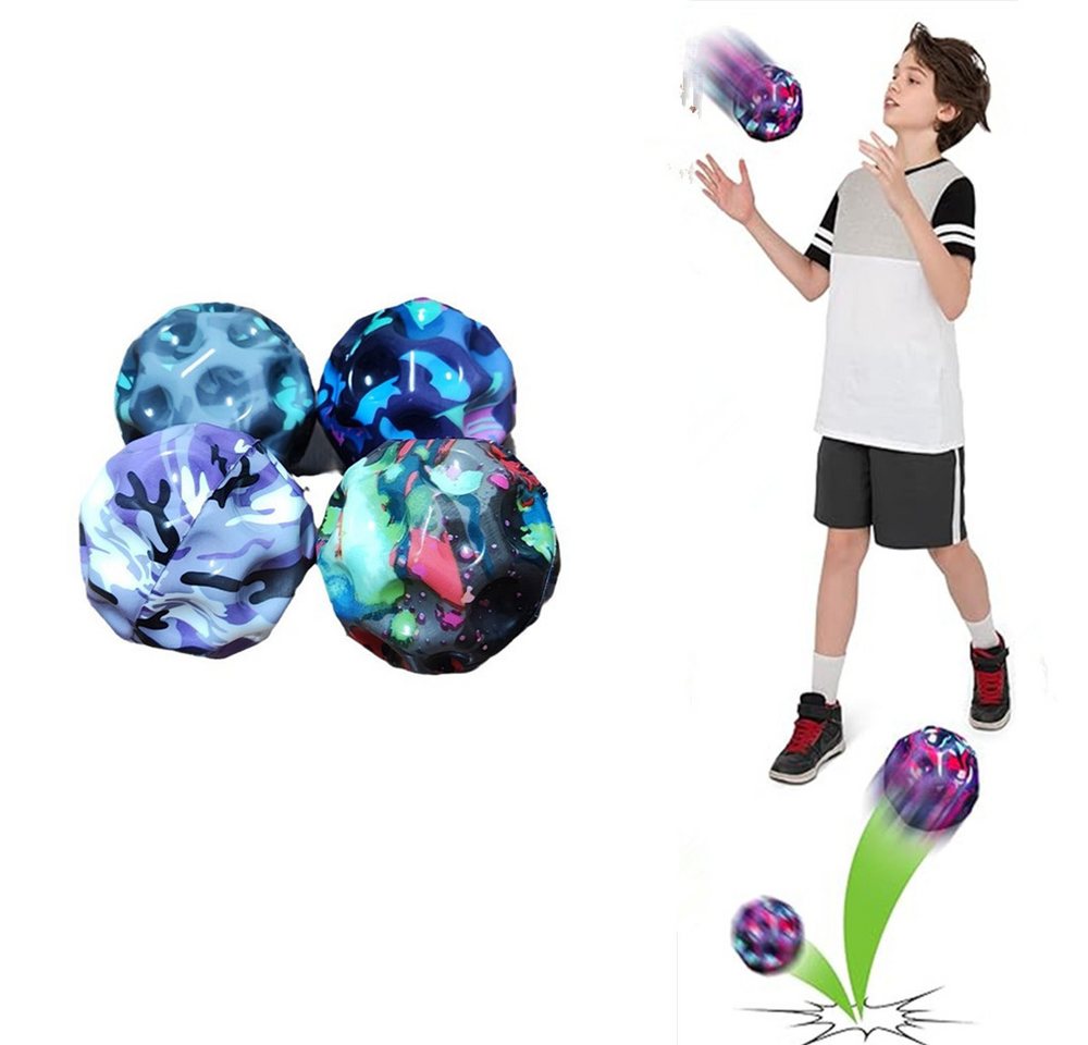 XDeer Spielball 4 Stück Spielball, Ball Springball für Kinder, 7cm Hüpfbälle von XDeer