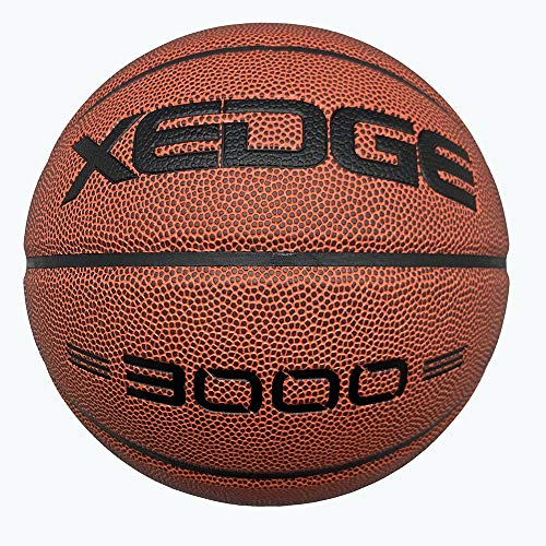 XEDGE Basketball Größe 7/74,9 cm Composite Leder Street Basketball Indoor Outdoor Spiel Ball mit Nadel, Pumpe und Tragetasche (rot-3000, Größe 7) von XEDGE