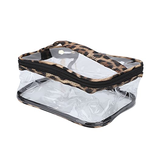3-teiliges Make-up-Taschen-Set mit Leopardenmuster, Großes Fassungsvermögen, Tragbar, Wasserdicht, Kosmetiktaschen-Set für Reisen von XHIKOWAT