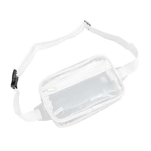 Klare, wasserdichte, Große, Transparente PVC-Brusttasche mit Verstellbarem Riemen für Sportreisen (Weiß) von XHIKOWAT