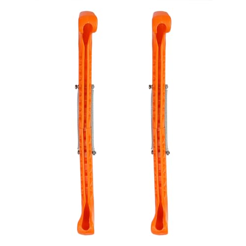 Kunststoff-Eishockey-Schlittschuh-Klingenschutzabdeckungen mit Verstellbarer Feder, Langlebig, Schützt Hockey-Schlittschuhe und Eiskunstlauf-Schlittschuhe (Orange) von XHIKOWAT
