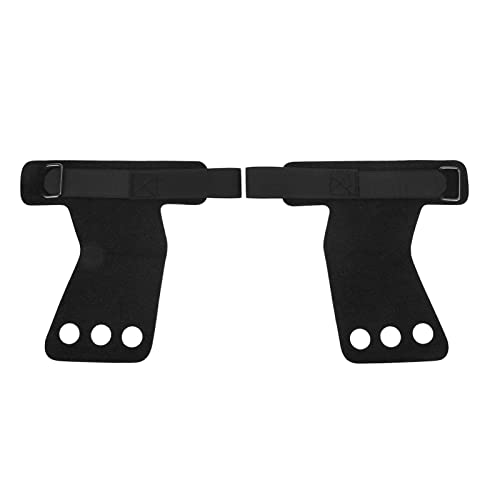 XHIKOWAT 2 Stück Gymnastik-Handflächenschutz aus Kunstleder, Handgriff für Gewichtheben, Training, Ruderboot (Schwarz) von XHIKOWAT