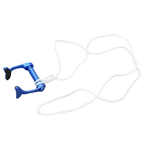 XHIKOWAT Freitauchen Nasenklammer Schwimmen Nasenstöpsel mit verstellbarem Gurt für Tauchtraining Anfänger (Blau) von XHIKOWAT