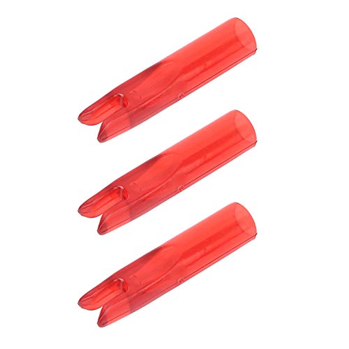 XHIKOWAT Tragbares Kunststoff-Bogen-Raketen-Nocken-Zubehör, Langlebiges Kunststoff-Bogenschießen-Üben für 6-mm-Schaft Rot Grün Blau 50St (Rot) von XHIKOWAT